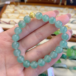 Round gold bead bracelet